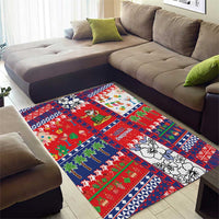 Wallis And Futuna Christmas Area Rug Festive Beach Vibes - Polynesian Pride