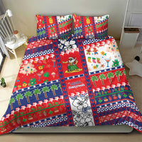 Wallis And Futuna Christmas Bedding Set Festive Beach Vibes - Polynesian Pride