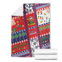 Wallis And Futuna Christmas Blanket Festive Beach Vibes - Polynesian Pride