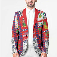 Wallis And Futuna Christmas Blazer Festive Beach Vibes - Polynesian Pride