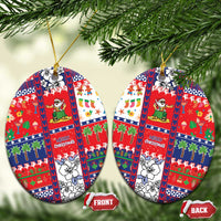 Wallis And Futuna Christmas Ceramic Ornament Festive Beach Vibes - Polynesian Pride