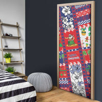 Wallis And Futuna Christmas Door Cover Festive Beach Vibes - Polynesian Pride
