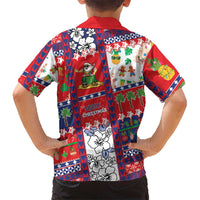 Wallis And Futuna Christmas Family Matching Long Sleeve Bodycon Dress and Hawaiian Shirt Festive Beach Vibes - Polynesian Pride