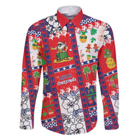 Wallis And Futuna Christmas Family Matching Long Sleeve Bodycon Dress and Hawaiian Shirt Festive Beach Vibes - Polynesian Pride