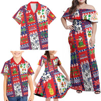 Wallis And Futuna Christmas Family Matching Off Shoulder Maxi Dress and Hawaiian Shirt Festive Beach Vibes - Polynesian Pride