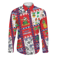 Wallis And Futuna Christmas Family Matching Off Shoulder Maxi Dress and Hawaiian Shirt Festive Beach Vibes - Polynesian Pride