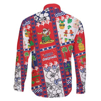 Wallis And Futuna Christmas Family Matching Off Shoulder Maxi Dress and Hawaiian Shirt Festive Beach Vibes - Polynesian Pride