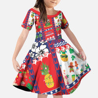 Wallis And Futuna Christmas Family Matching Summer Maxi Dress and Hawaiian Shirt Festive Beach Vibes - Polynesian Pride