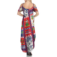 Wallis And Futuna Christmas Family Matching Summer Maxi Dress and Hawaiian Shirt Festive Beach Vibes - Polynesian Pride