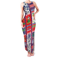 Wallis And Futuna Christmas Family Matching Tank Maxi Dress and Hawaiian Shirt Festive Beach Vibes - Polynesian Pride