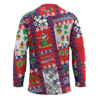 Wallis And Futuna Christmas Hockey Jersey Festive Beach Vibes - Polynesian Pride