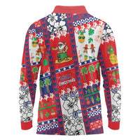 Wallis And Futuna Christmas Long Sleeve Polo Shirt Festive Beach Vibes - Polynesian Pride