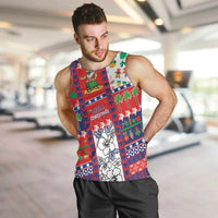 Wallis And Futuna Christmas Men Tank Top Festive Beach Vibes - Polynesian Pride