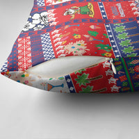 Wallis And Futuna Christmas Pillow Cover Festive Beach Vibes - Polynesian Pride