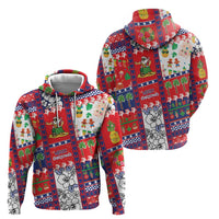 Wallis And Futuna Christmas Zip Hoodie Festive Beach Vibes - Polynesian Pride