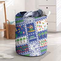 Northern Mariana Islands Christmas Laundry Basket Festive Beach Vibes - Polynesian Pride