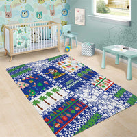 Northern Mariana Islands Christmas Area Rug Festive Beach Vibes - Polynesian Pride