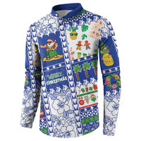 Northern Mariana Islands Christmas Button Sweatshirt Festive Beach Vibes - Polynesian Pride