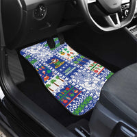Northern Mariana Islands Christmas Car Mats Festive Beach Vibes - Polynesian Pride
