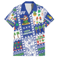 Northern Mariana Islands Christmas Family Matching Off Shoulder Maxi Dress and Hawaiian Shirt Festive Beach Vibes - Polynesian Pride
