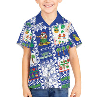 Northern Mariana Islands Christmas Family Matching Off Shoulder Maxi Dress and Hawaiian Shirt Festive Beach Vibes - Polynesian Pride