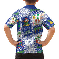 Northern Mariana Islands Christmas Family Matching Off Shoulder Short Dress and Hawaiian Shirt Festive Beach Vibes - Polynesian Pride
