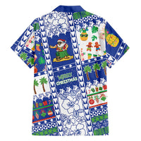 Northern Mariana Islands Christmas Family Matching Off Shoulder Short Dress and Hawaiian Shirt Festive Beach Vibes - Polynesian Pride