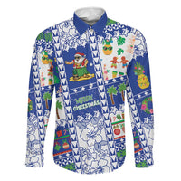 Northern Mariana Islands Christmas Family Matching Off Shoulder Short Dress and Hawaiian Shirt Festive Beach Vibes - Polynesian Pride