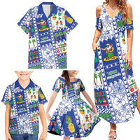 Northern Mariana Islands Christmas Family Matching Summer Maxi Dress and Hawaiian Shirt Festive Beach Vibes - Polynesian Pride