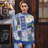 Northern Mariana Islands Christmas Ugly Christmas Sweater Festive Beach Vibes - Polynesian Pride