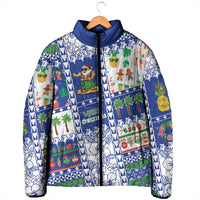 Northern Mariana Islands Christmas Padded Jacket Festive Beach Vibes - Polynesian Pride
