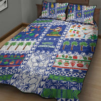 Northern Mariana Islands Christmas Quilt Bed Set Festive Beach Vibes - Polynesian Pride