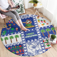 Northern Mariana Islands Christmas Round Carpet Festive Beach Vibes - Polynesian Pride