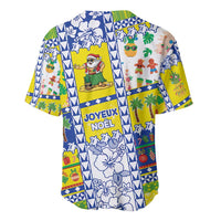New Caledonia Christmas Baseball Jersey Festive Beach Vibes - Polynesian Pride
