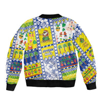 New Caledonia Christmas Bomber Jacket Festive Beach Vibes - Polynesian Pride