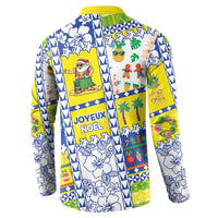 New Caledonia Christmas Button Sweatshirt Festive Beach Vibes - Polynesian Pride