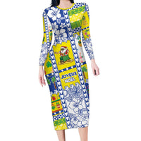 New Caledonia Christmas Family Matching Long Sleeve Bodycon Dress and Hawaiian Shirt Festive Beach Vibes - Polynesian Pride