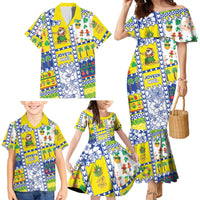 New Caledonia Christmas Family Matching Mermaid Dress and Hawaiian Shirt Festive Beach Vibes - Polynesian Pride