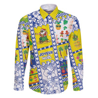 New Caledonia Christmas Family Matching Off The Shoulder Long Sleeve Dress and Hawaiian Shirt Festive Beach Vibes - Polynesian Pride