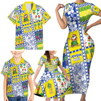 New Caledonia Christmas Family Matching Short Sleeve Bodycon Dress and Hawaiian Shirt Festive Beach Vibes - Polynesian Pride