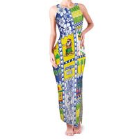 New Caledonia Christmas Family Matching Tank Maxi Dress and Hawaiian Shirt Festive Beach Vibes LT05 Mom's Dress Yellow - Polynesian Pride
