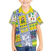 New Caledonia Christmas Family Matching Tank Maxi Dress and Hawaiian Shirt Festive Beach Vibes - Polynesian Pride