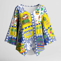 New Caledonia Christmas Kimono Sleeve Blouse Festive Beach Vibes - Polynesian Pride