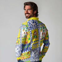 New Caledonia Christmas Long Sleeve Polo Shirt Festive Beach Vibes - Polynesian Pride