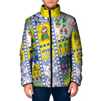 New Caledonia Christmas Padded Jacket Festive Beach Vibes - Polynesian Pride