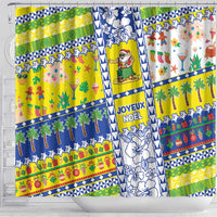 New Caledonia Christmas Shower Curtain Festive Beach Vibes - Polynesian Pride