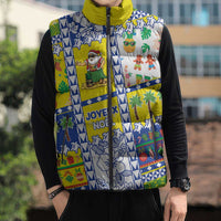 New Caledonia Christmas Sleeveless Puffer Jacket Festive Beach Vibes - Polynesian Pride