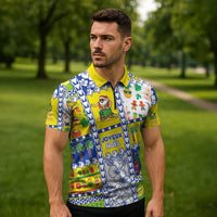 New Caledonia Christmas Zipper Polo Shirt Festive Beach Vibes LT05 - Polynesian Pride
