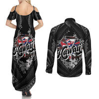 Hawaii November 28th Couples Matching Summer Maxi Dress and Long Sleeve Button Shirt Kanaka Maoli Tribal Pattern LT05 - Polynesian Pride