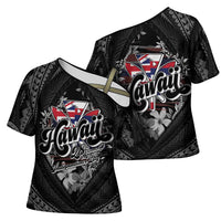 Hawaii November 28th Cross Shoulder Shirt Kanaka Maoli Tribal Pattern - Polynesian Pride
